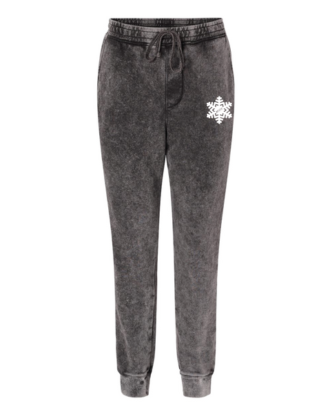 Adult Mineral Wash Fleece Pant with White Flake